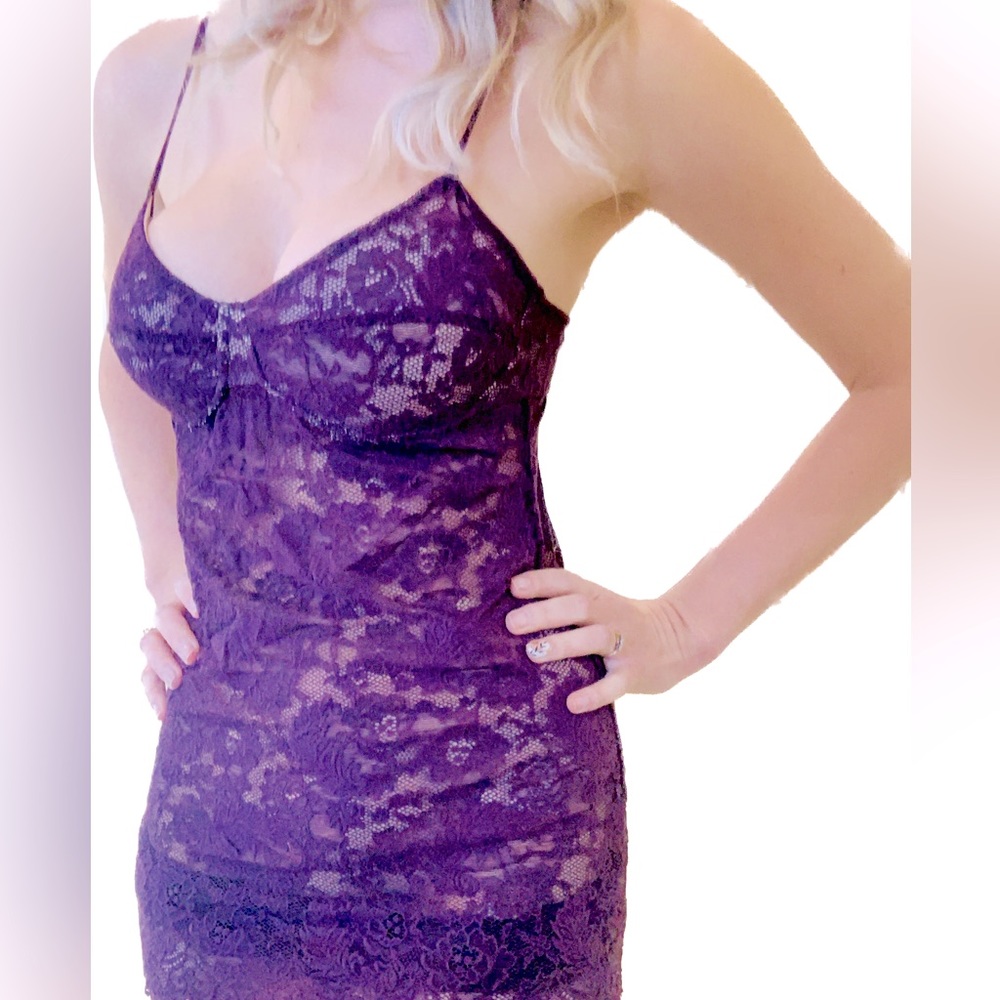 Wilfred Purple Sheer Lace Top